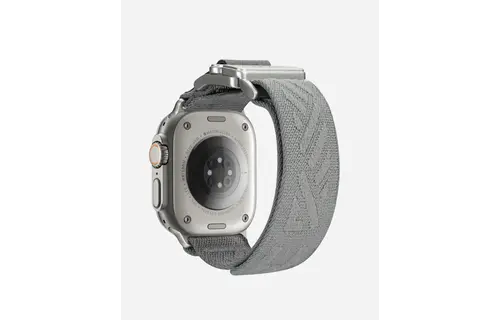 AULUMU C03 Titanium Alloy Mag Buckle Nylon Strap Quick-Release Band for Apple Watch Ultra 49mm & 42,44,45.46mm - Titanium Grey