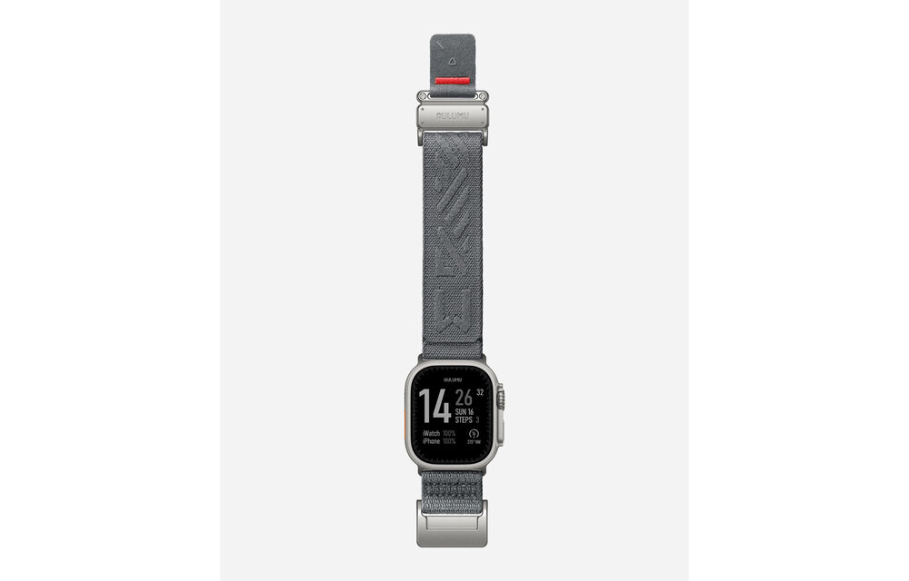 AULUMU C03 Titanium Alloy Mag Buckle Nylon Strap Quick-Release Band for Apple Watch Ultra 49mm & 42,44,45.46mm - Titanium Grey