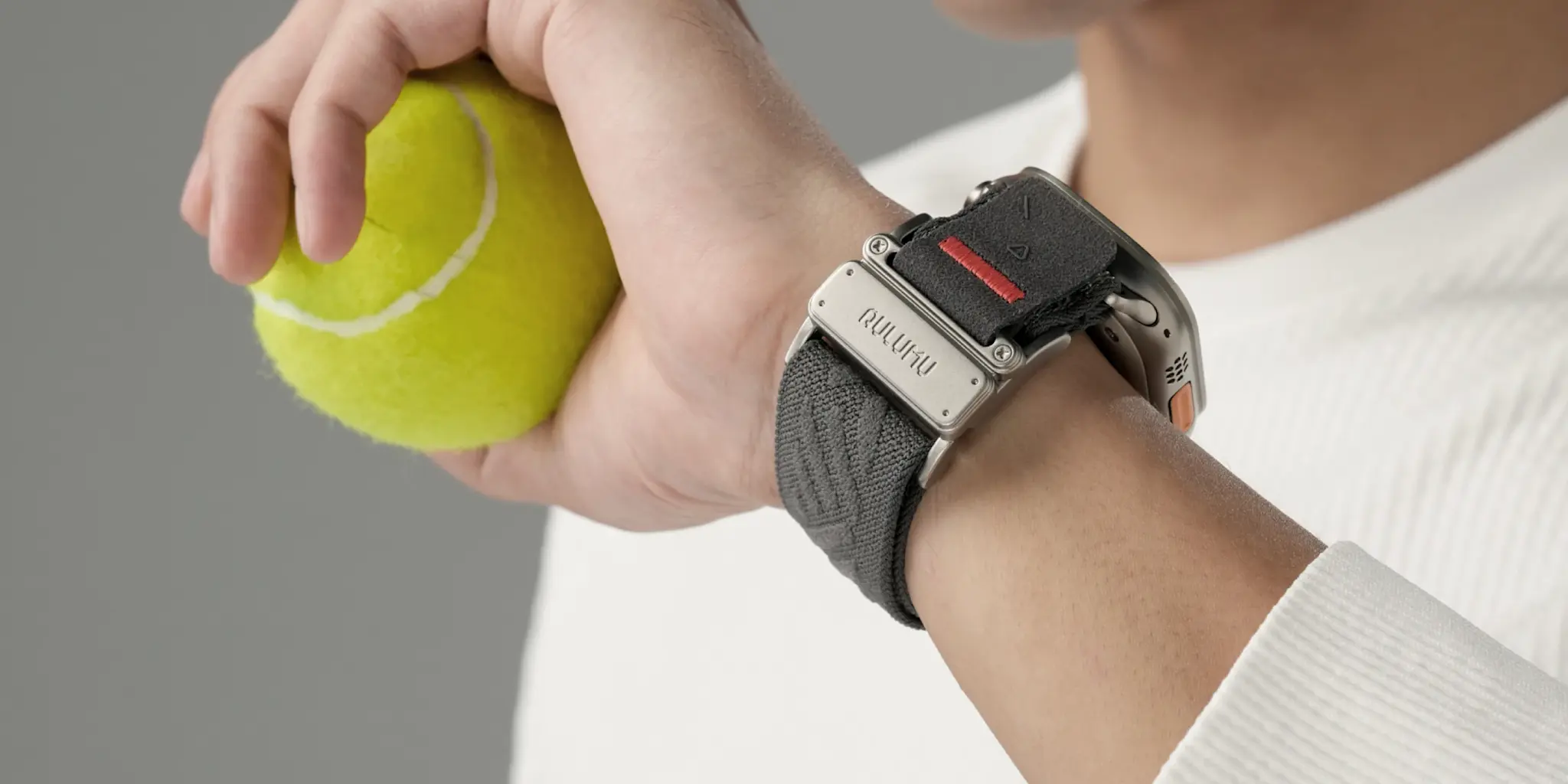 AULUMU C03 Titanium Alloy Mag Buckle Nylon Strap Quick-Release Band for Apple Watch Ultra 49mm & 42,44,45.46mm - Titanium Grey