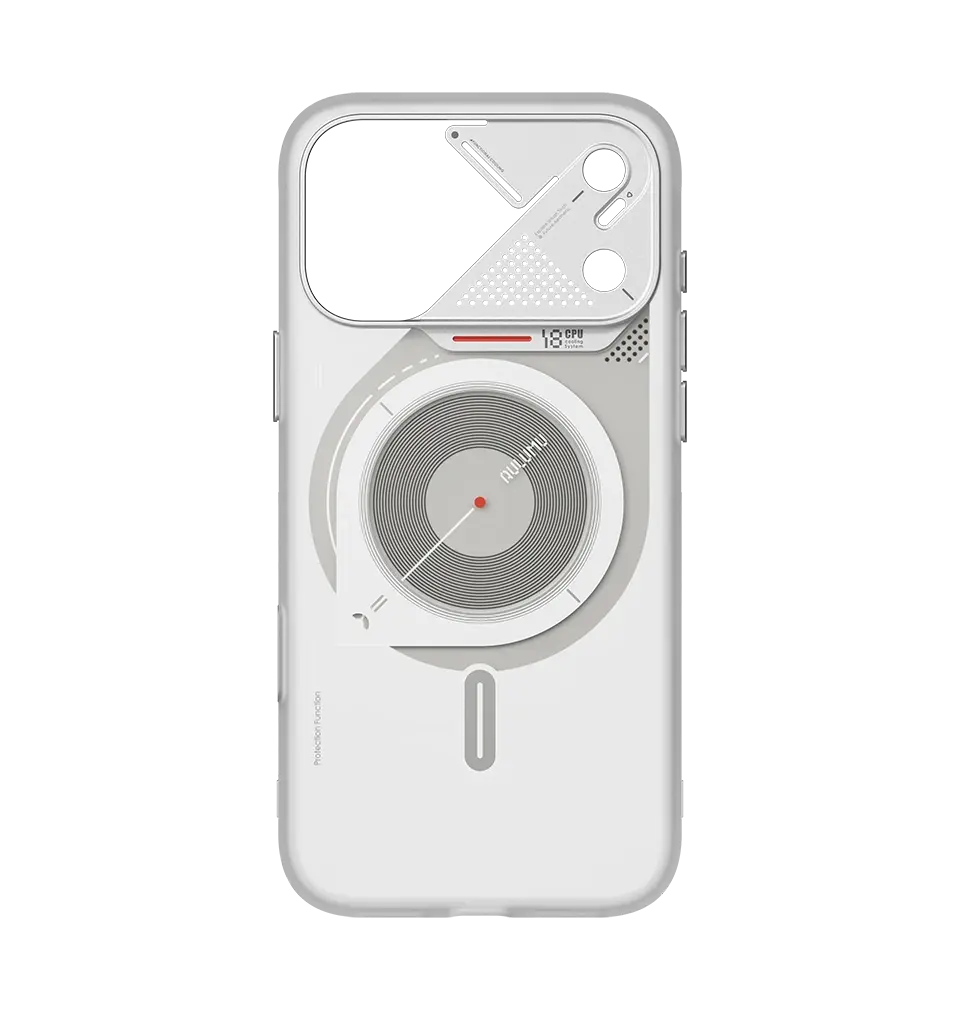 AULUMU A18 Frosted MagSafe Case Subtle Glow-in-the -Dark for iPhone 18 Pro / 17 Pro - Translucent White