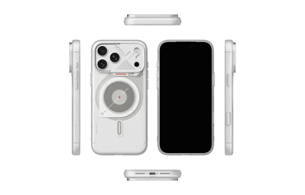 AULUMU A18 Frosted MagSafe Case Subtle Glow-in-the -Dark for iPhone 18 Pro / 17 Pro - Translucent White