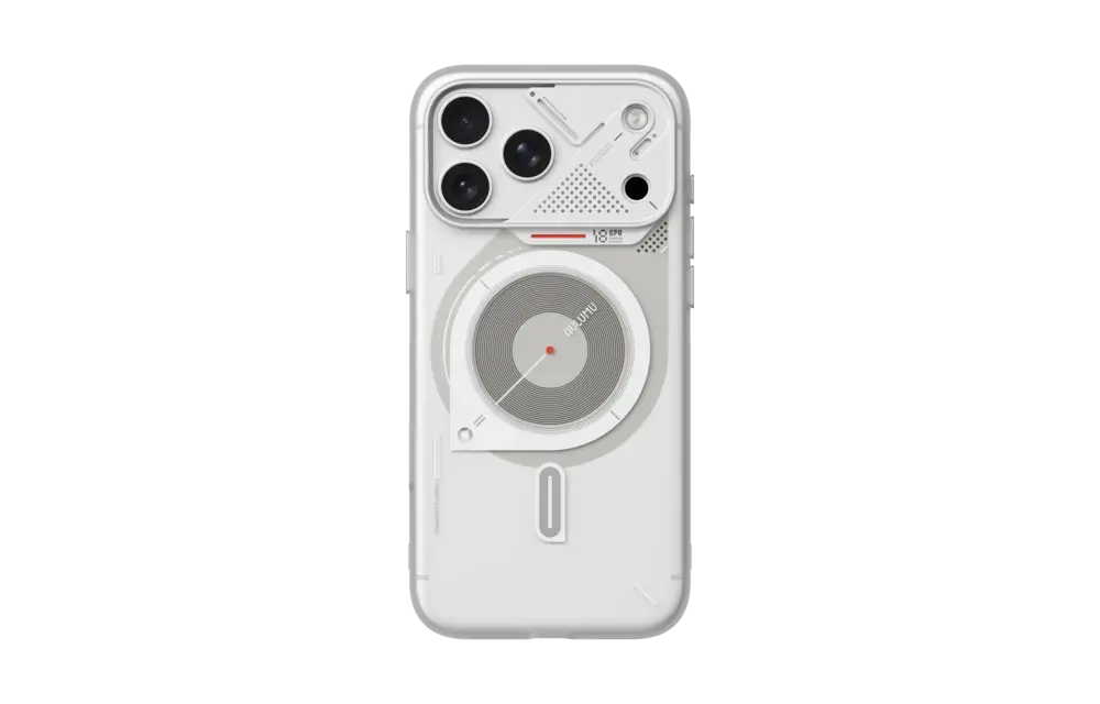 AULUMU A18 Frosted MagSafe Case Subtle Glow-in-the -Dark for iPhone 18 Pro / 17 Pro - Translucent White