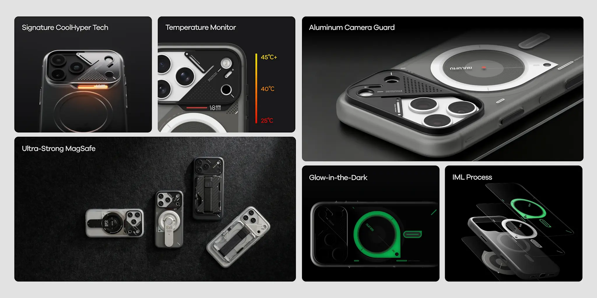 AULUMU A18 Frosted MagSafe Case Subtle Glow-in-the -Dark for iPhone 18 Pro / 17 Pro - Translucent White