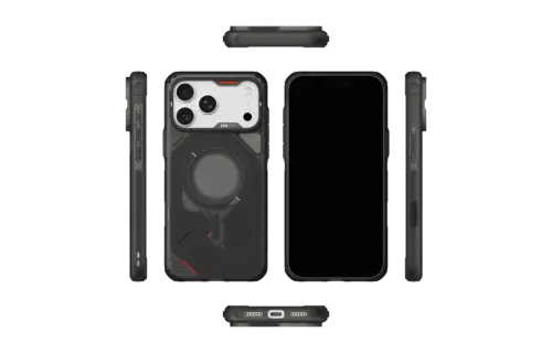 AULUMU A18 Rugged Outdoor MagSafe Case for iPhone 18 Pro / 17 Pro - Translucent Black