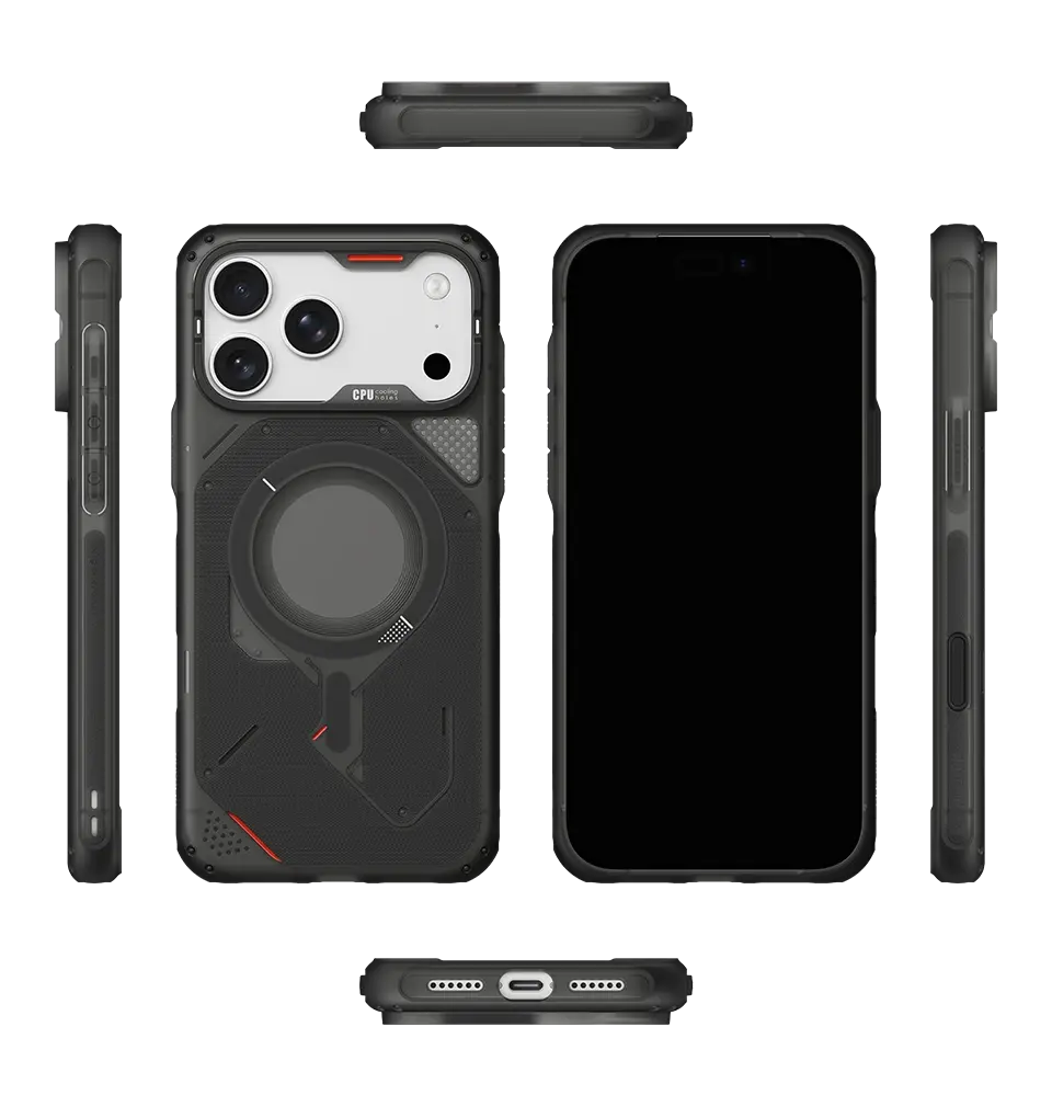 AULUMU A18 Rugged Outdoor MagSafe Case for iPhone 18 Pro / 17 Pro - Translucent Black