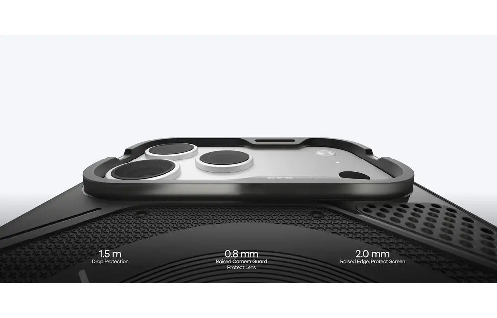 AULUMU A18 Rugged Outdoor MagSafe Case for iPhone 18 Pro / 17 Pro - Translucent Black