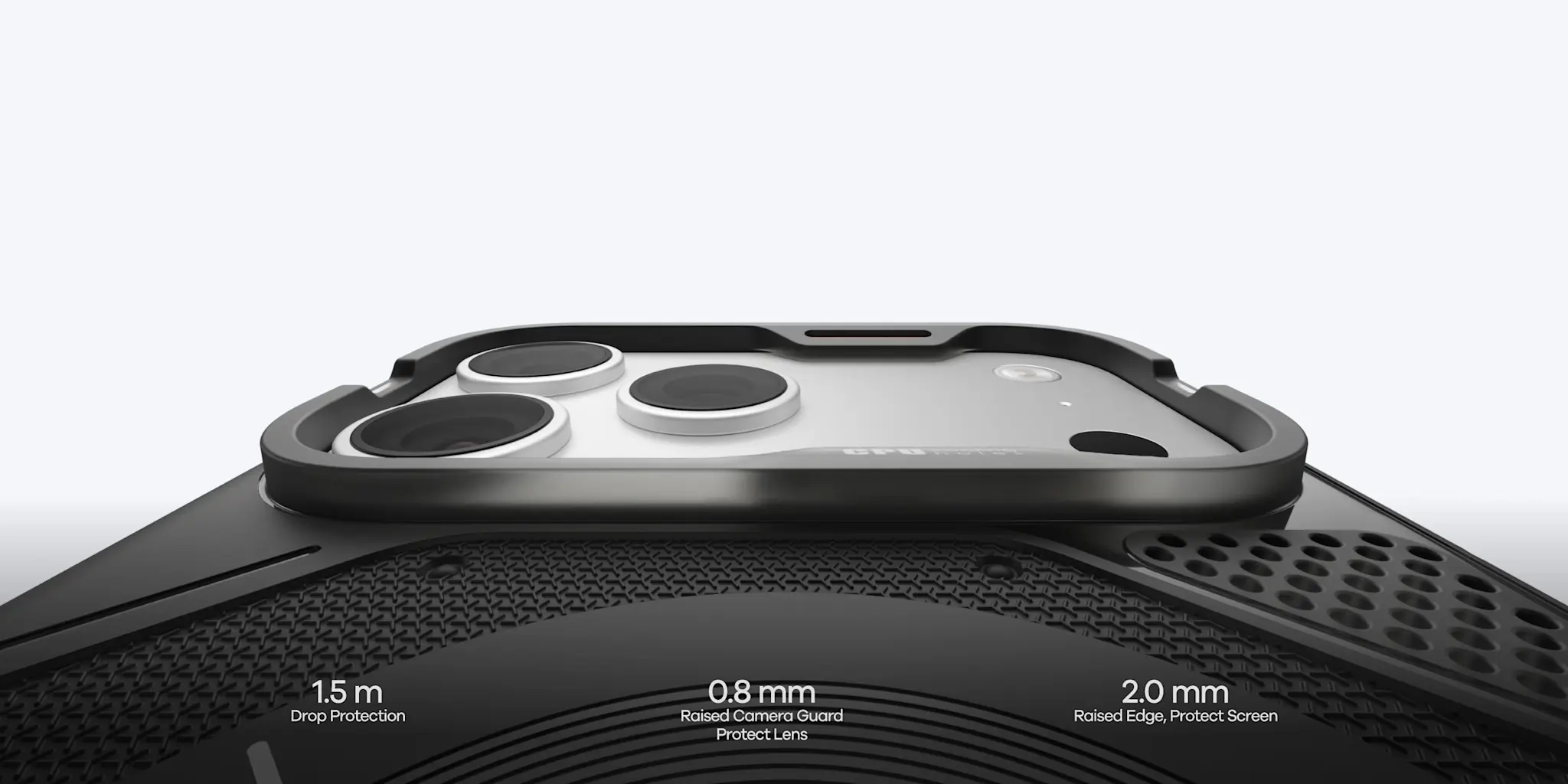 AULUMU A18 Rugged Outdoor MagSafe Case for iPhone 18 Pro / 17 Pro - Translucent Black