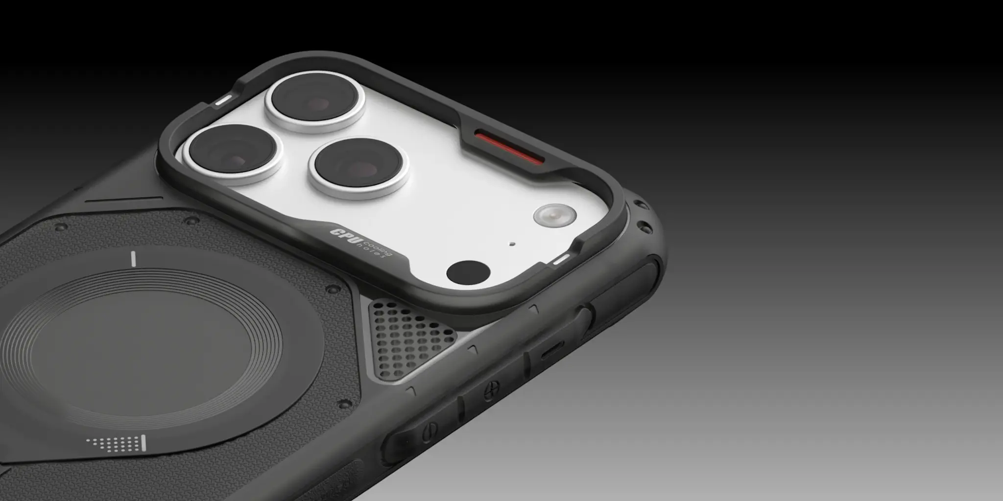 AULUMU A18 Rugged Outdoor MagSafe Case for iPhone 18 Pro / 17 Pro - Translucent Black