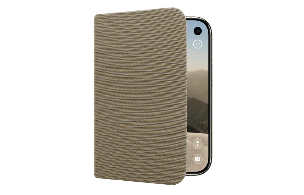 Apple iPhone Duo TechWoven Folio Case with Kickstand MagSafe – Taupe