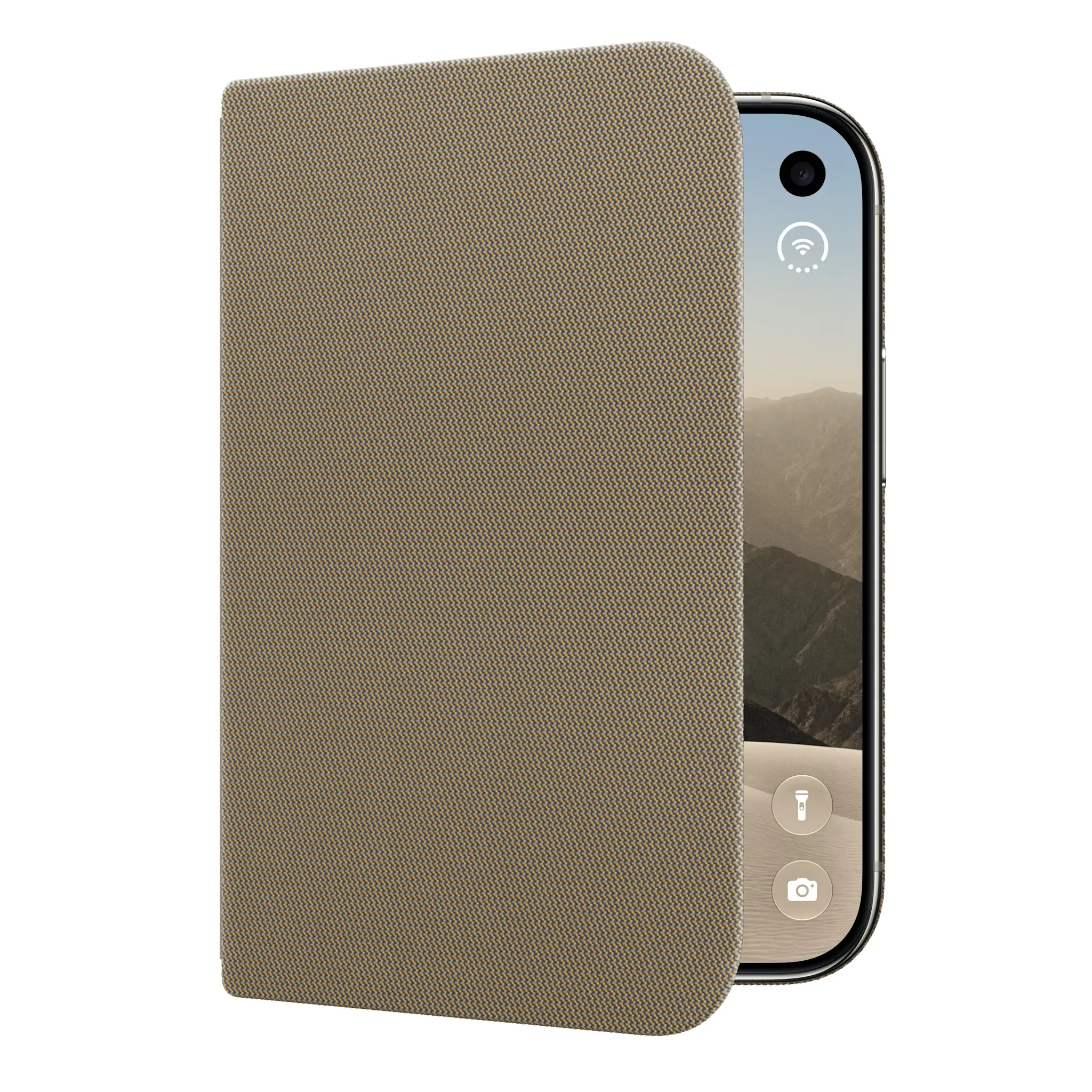 Apple iPhone Duo TechWoven Folio Case with Kickstand MagSafe – Taupe