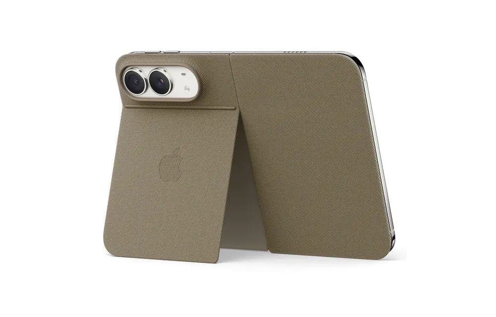 Apple iPhone Duo TechWoven Folio Case with Kickstand MagSafe – Taupe