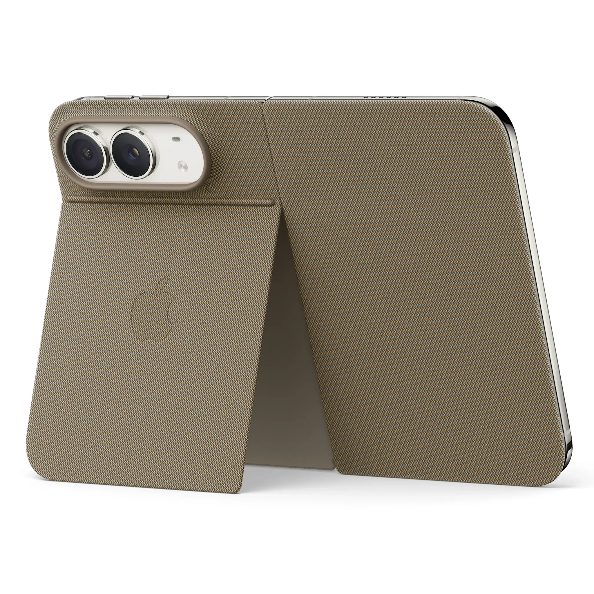 Apple iPhone Duo TechWoven Folio Case with Kickstand MagSafe – Taupe
