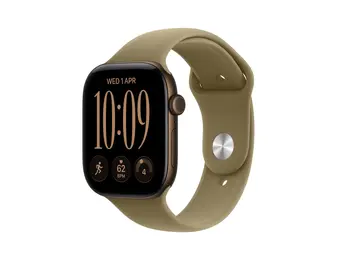 Apple Watch Series 12 GPS, 42mm Aluminium Case with Olive Sport Band M/S - Dark Bronze