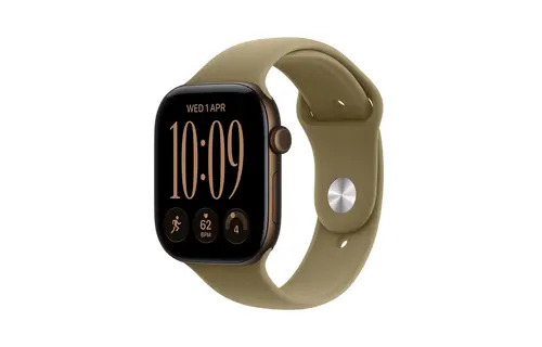 Apple Watch Series 12 GPS, 42mm Aluminium Case with Olive Sport Band M/S - Dark Bronze