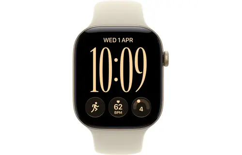 Apple Watch Series 12 GPS, 42mm Aluminium Case with Sand Sport Band M/L - Light Gold