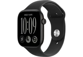 Apple Watch Series 12 GPS, 46mm Aluminium Case with Black Sport Band M/S - Black