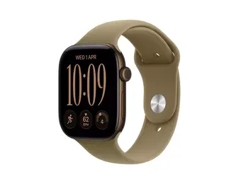 Apple Watch Series 12 GPS, 46mm Aluminium Case with Olive Sport Band M/S - Dark Bronze