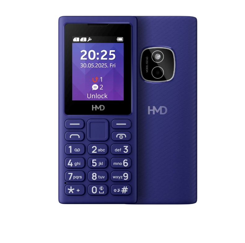 HMD 102 4G Dual SIM Feature keypad Phone with Cloud Apps - Purple