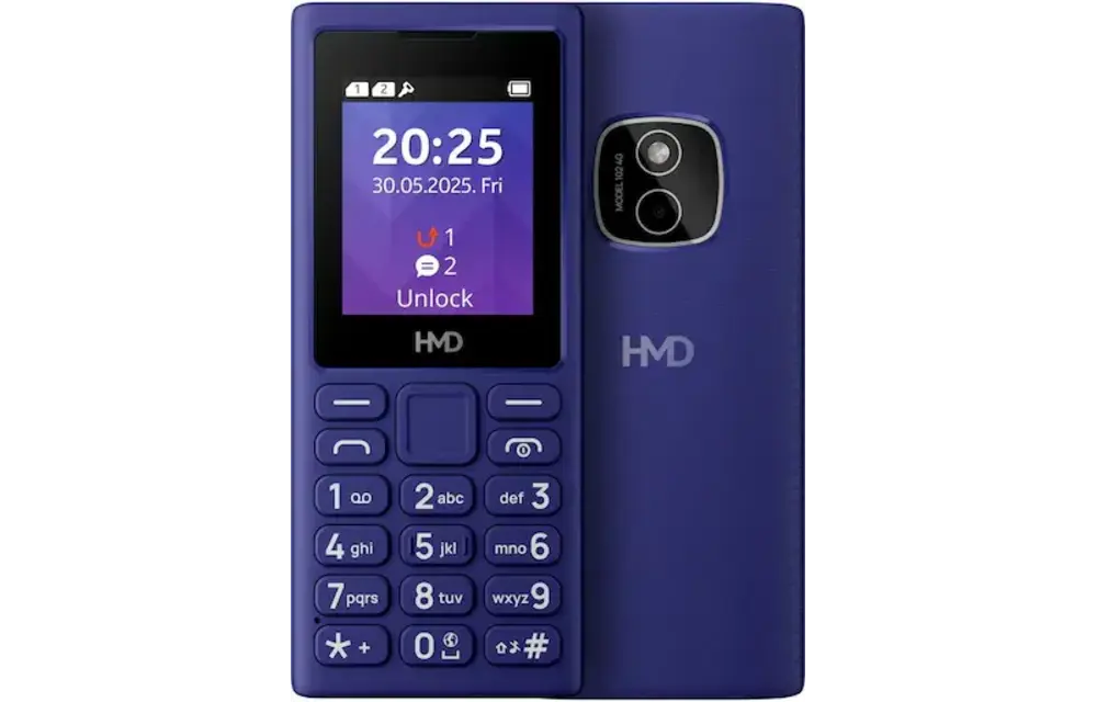 HMD 102 4G Dual SIM Feature keypad Phone with Cloud Apps - Purple