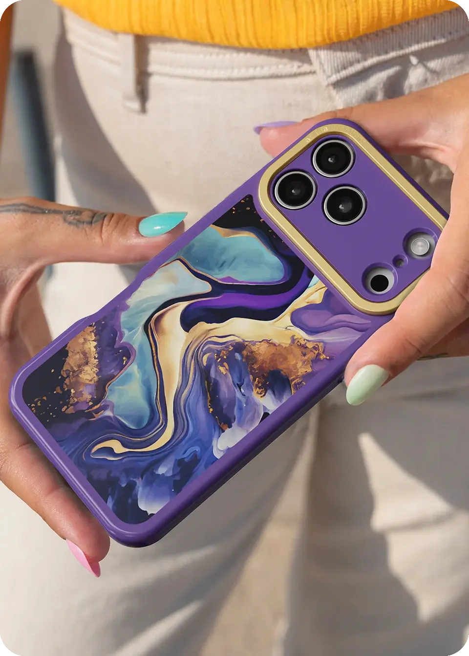 Avana Marbly With Magsafe Case for Apple iPhone 18 Pro Max / 17 Pro Max - Marbly Galaxy Glow