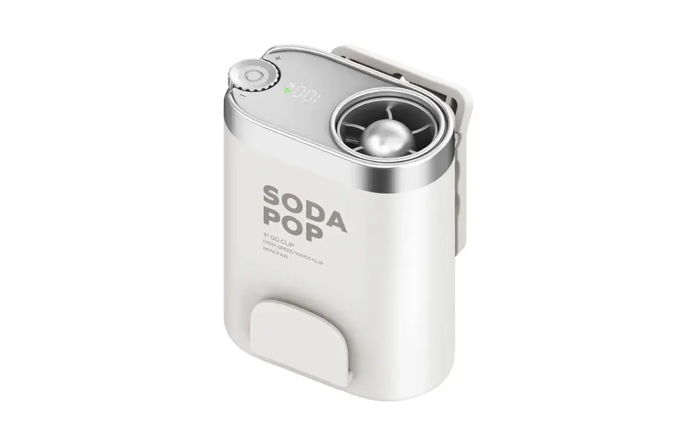 Momax 1 Go Clip High Speed Waist Clip Mini Fan - White