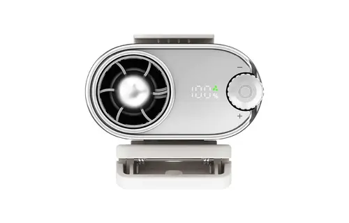 Momax 1 Go Clip High Speed Waist Clip Mini Fan - White