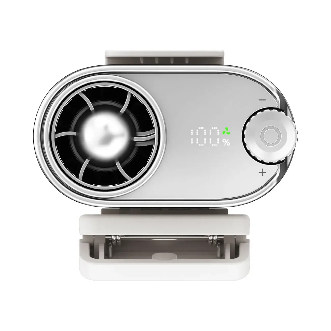 Momax 1 Go Clip High Speed Waist Clip Mini Fan - White
