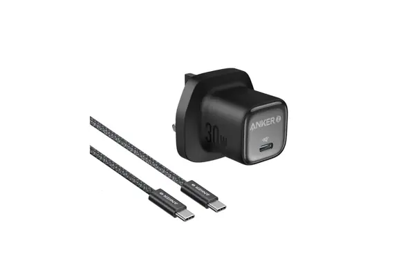 Anker Zolo 30W USB-C Charger with Type-C Cable - Black