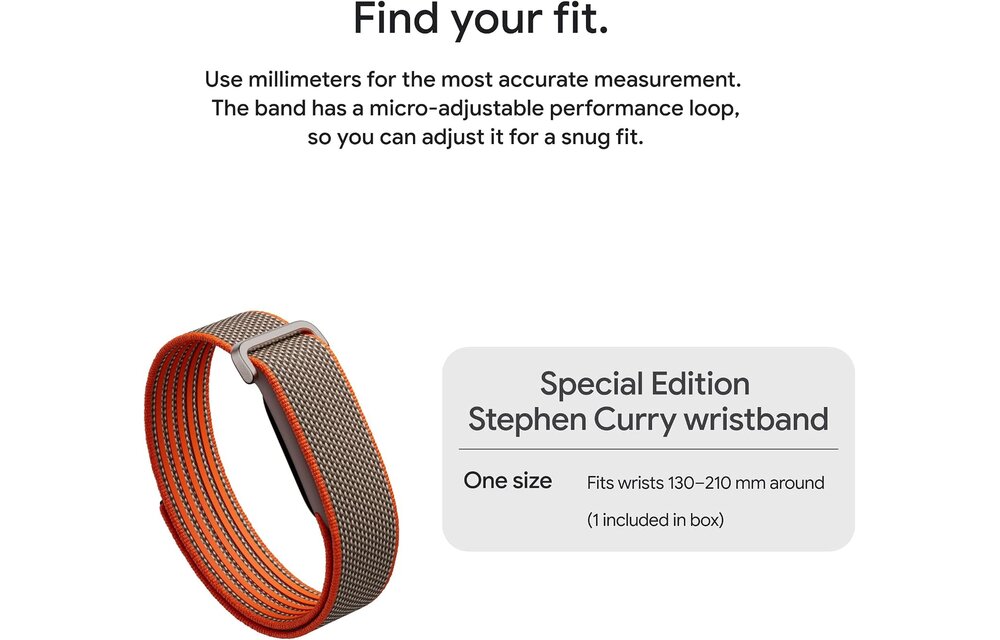 Google Fitbit Air Smart Screenless Fitness Tracker Special Edition - Stephen Curry