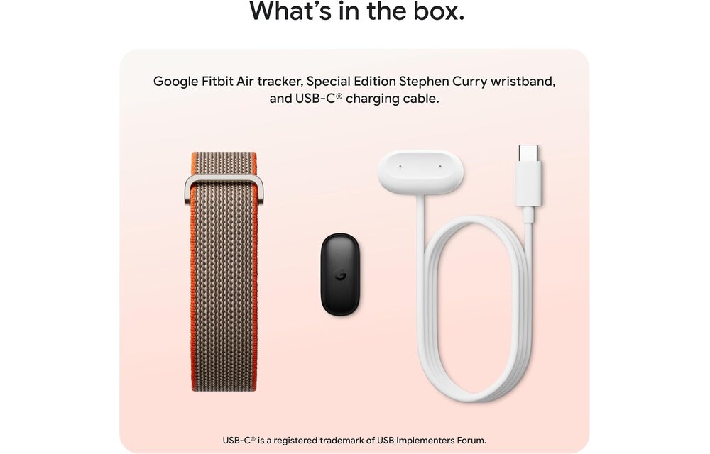 Google Fitbit Air Smart Screenless Fitness Tracker Special Edition - Stephen Curry