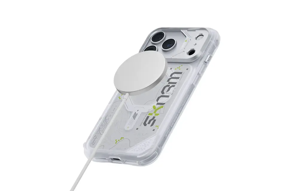 Skinarma Snap and Charge Sonar MagSafe Case for iPhone 18 Pro / 17 Pro - White