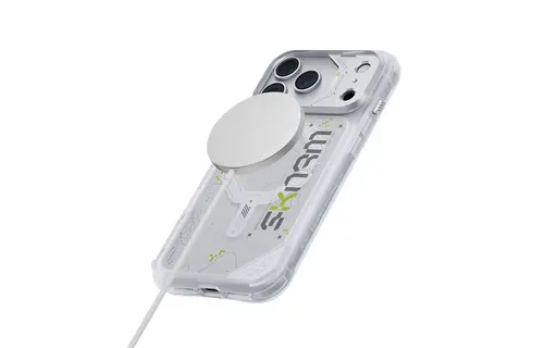 Skinarma Snap and Charge Sonar MagSafe Case for iPhone 18 Pro / 17 Pro - White