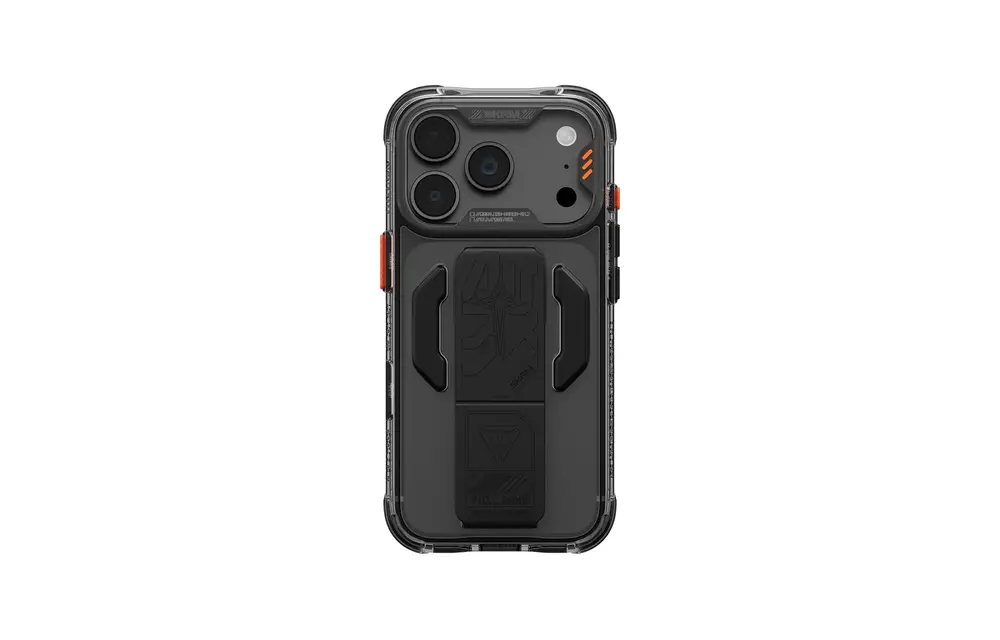 Skinarma Snap and Charge Helio CE MagSafe GripStand Case for iPhone 18 Pro Max / 17 Pro Max - Gray