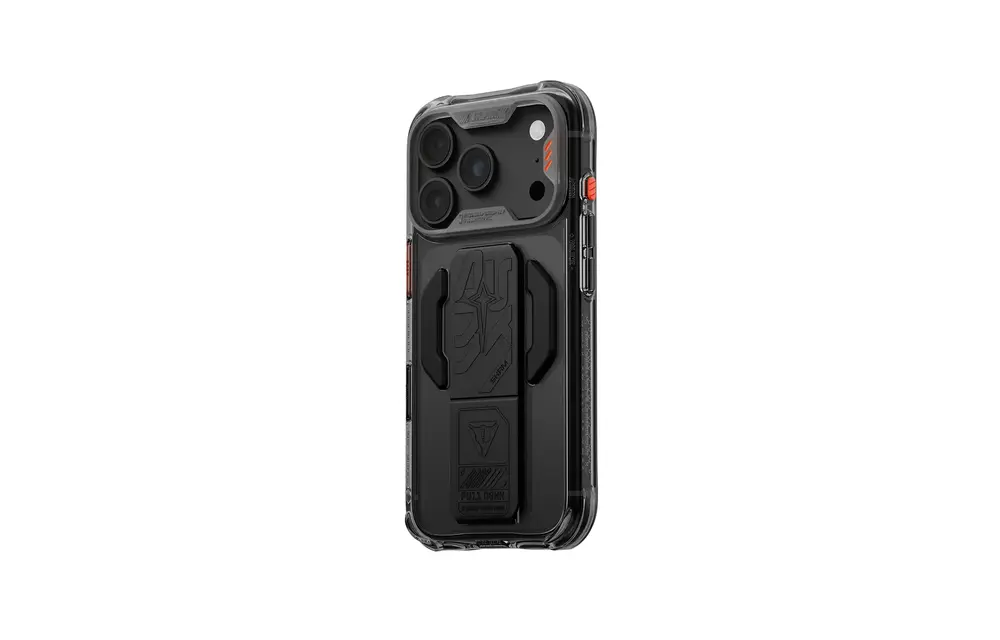 Skinarma Snap and Charge Helio CE MagSafe GripStand Case for iPhone 18 Pro Max / 17 Pro Max - Gray