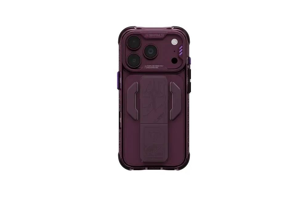 Skinarma Snap and Charge Helio CE MagSafe GripStand Case for iPhone 18 Pro / 17 Pro - Burgundy
