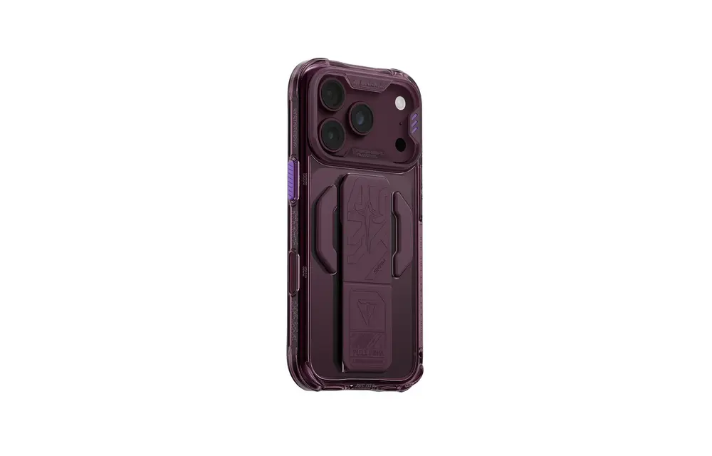 Skinarma Snap and Charge Helio CE MagSafe GripStand Case for iPhone 18 Pro / 17 Pro - Burgundy