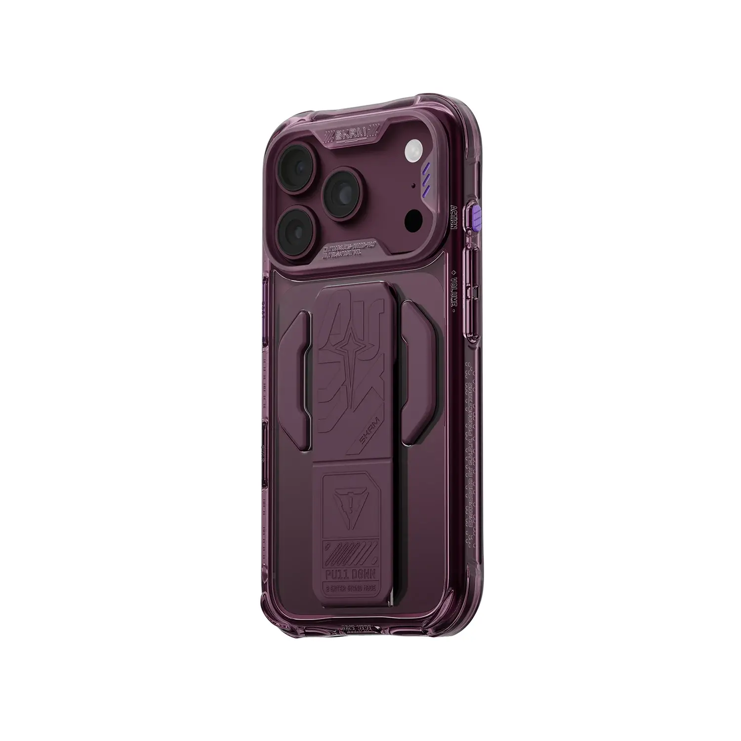 Skinarma Snap and Charge Helio CE MagSafe GripStand Case for iPhone 18 Pro Max / 17 Pro Max - Burgundy