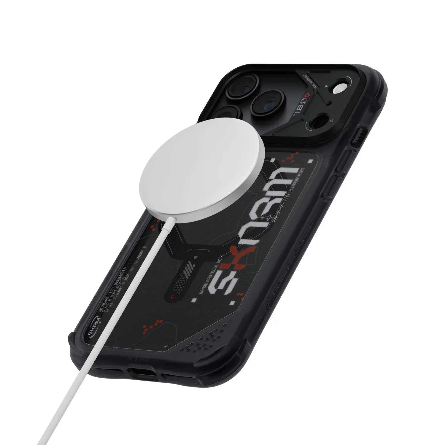 Skinarma Snap and Charge Sonar MagSafe Case for iPhone 18 Pro / 17 Pro - Black