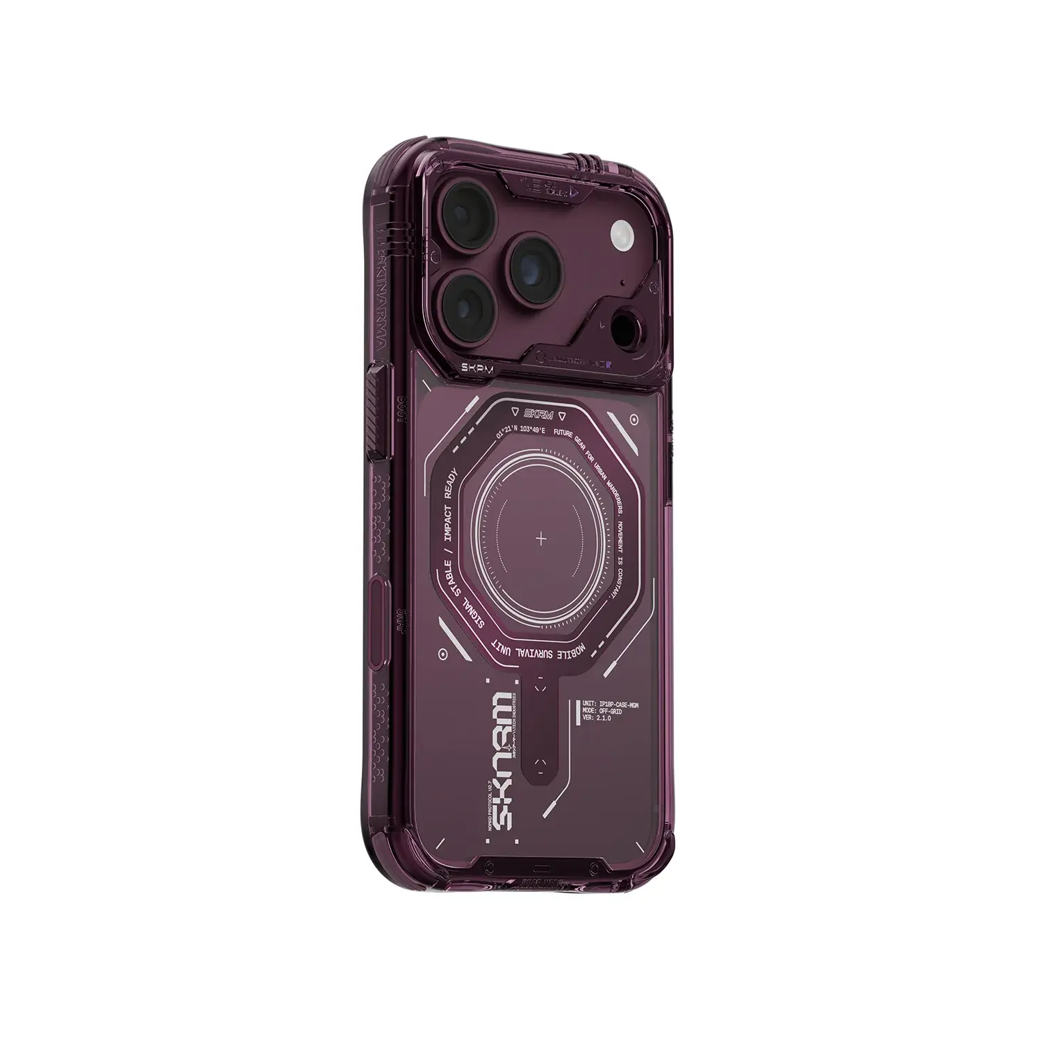 Skinarma Switch and Sling Magma MagSafe Case for iPhone 18 Pro / 17 Pro - Burgundy