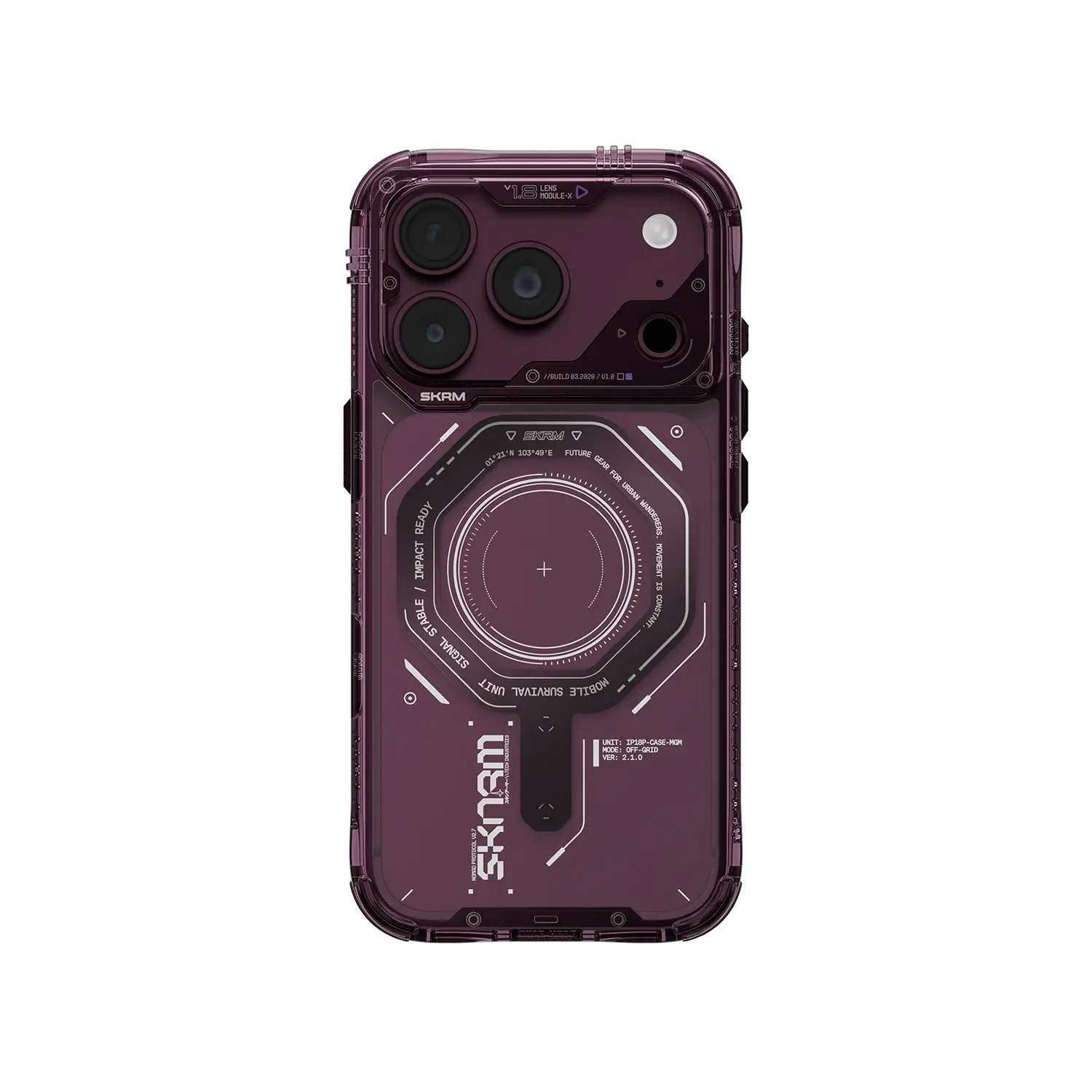 Skinarma Switch and Sling Magma MagSafe Case for iPhone 18 Pro Max / 17 Pro Max - Burgundy