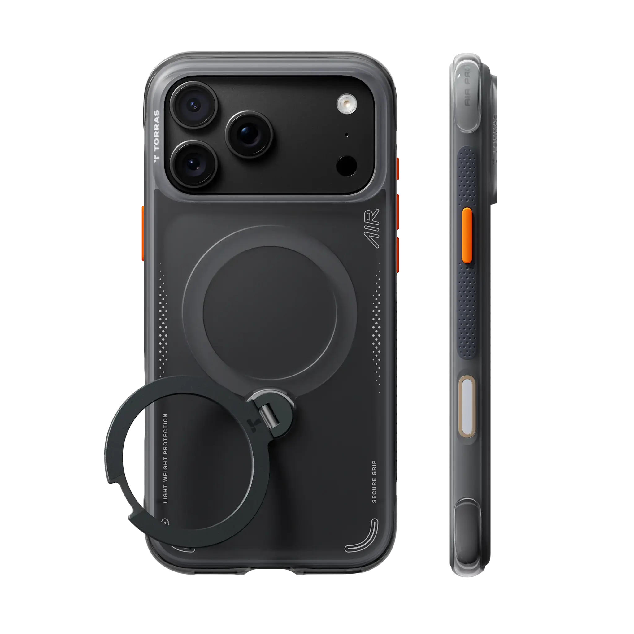 TORRAS Ostand Q3 Air Case for iPhone 18 Pro Max / 17 Pro Max - Black
