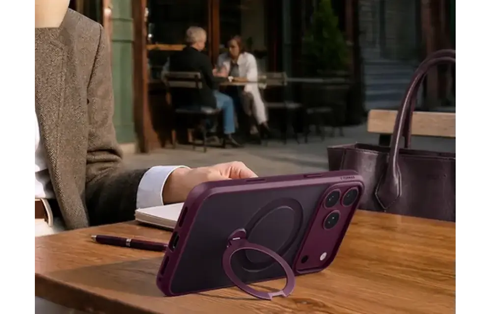 TORRAS Ostand Q3 Spin Case for iPhone 18 Pro Max / 17 Pro Max - Purple