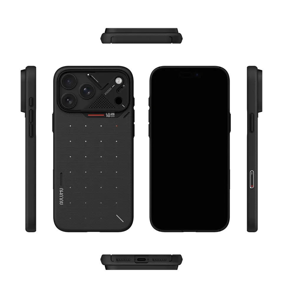 AULUMU A18 Ultra Slim Particle Aramid Fiber MagSafe Case for iPhone 18 Pro Max / 17 Pro Max - Black