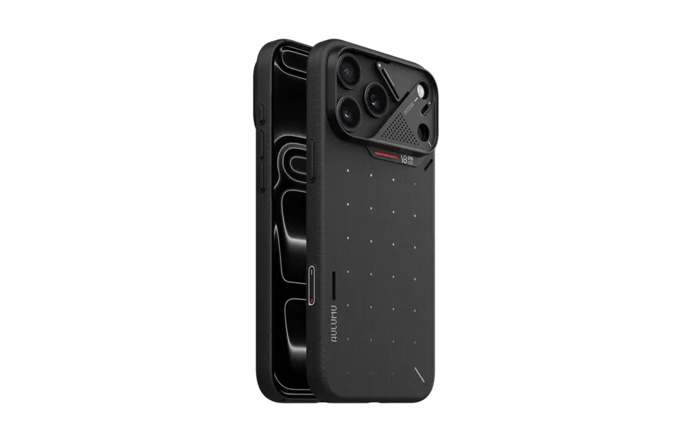 AULUMU A18 Ultra Slim Particle Aramid Fiber MagSafe Case for iPhone 18 Pro Max / 17 Pro Max - Black