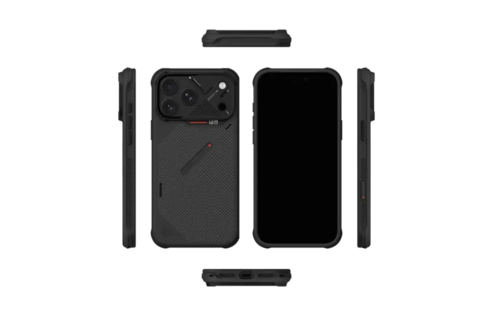 AULUMU A18 Ultra Slim Shockproof Aramid Fiber Case for iPhone 18 Pro Max / 17 Pro Max - Black