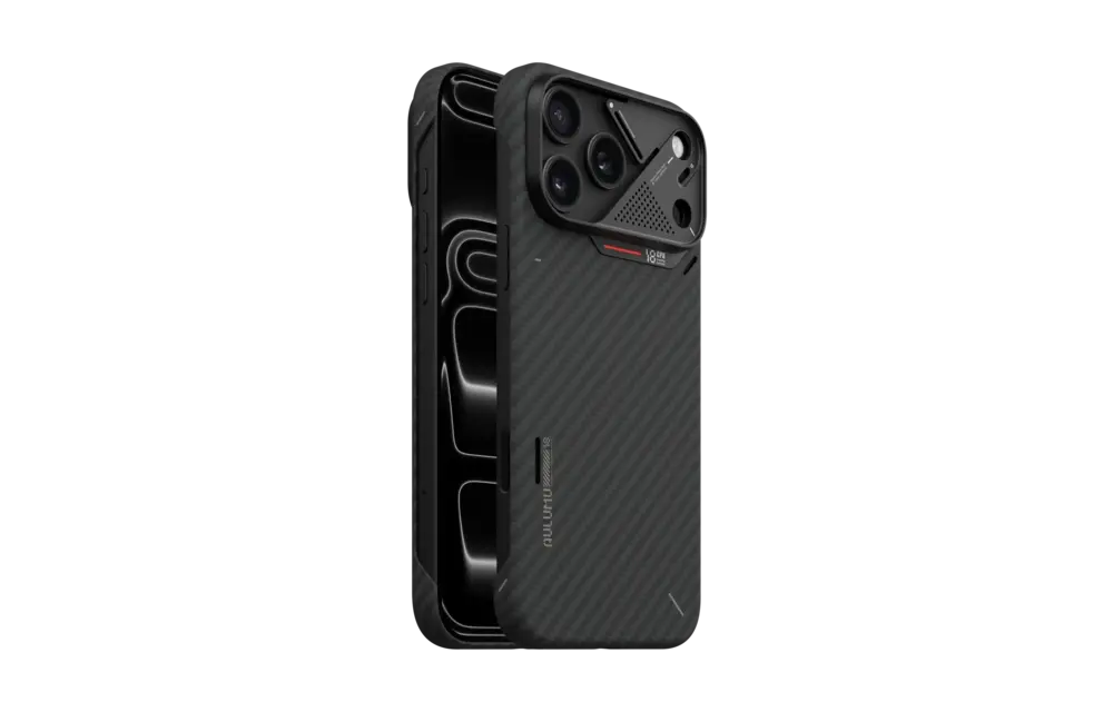 AULUMU A18 Semi Cover Aramid Fiber Case for iPhone 18 Pro Max / 17 Pro Max - Black