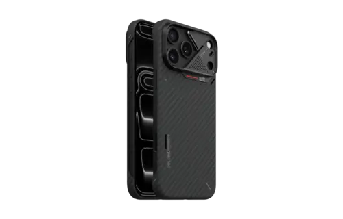 AULUMU A18 Semi Cover Aramid Fiber Case for iPhone 18 Pro Max / 17 Pro Max - Black