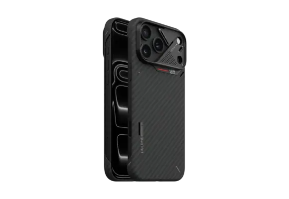 AULUMU A18 Semi Cover Aramid Fiber Case for iPhone 18 Pro Max / 17 Pro Max - Black