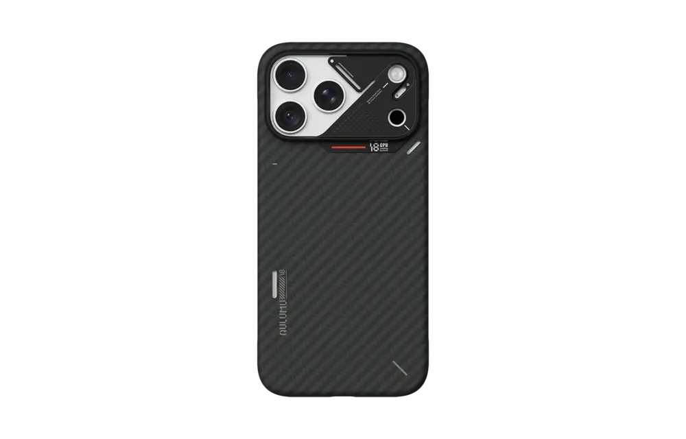 AULUMU A18 Semi Cover Aramid Fiber Case for iPhone 18 Pro Max / 17 Pro Max - Black