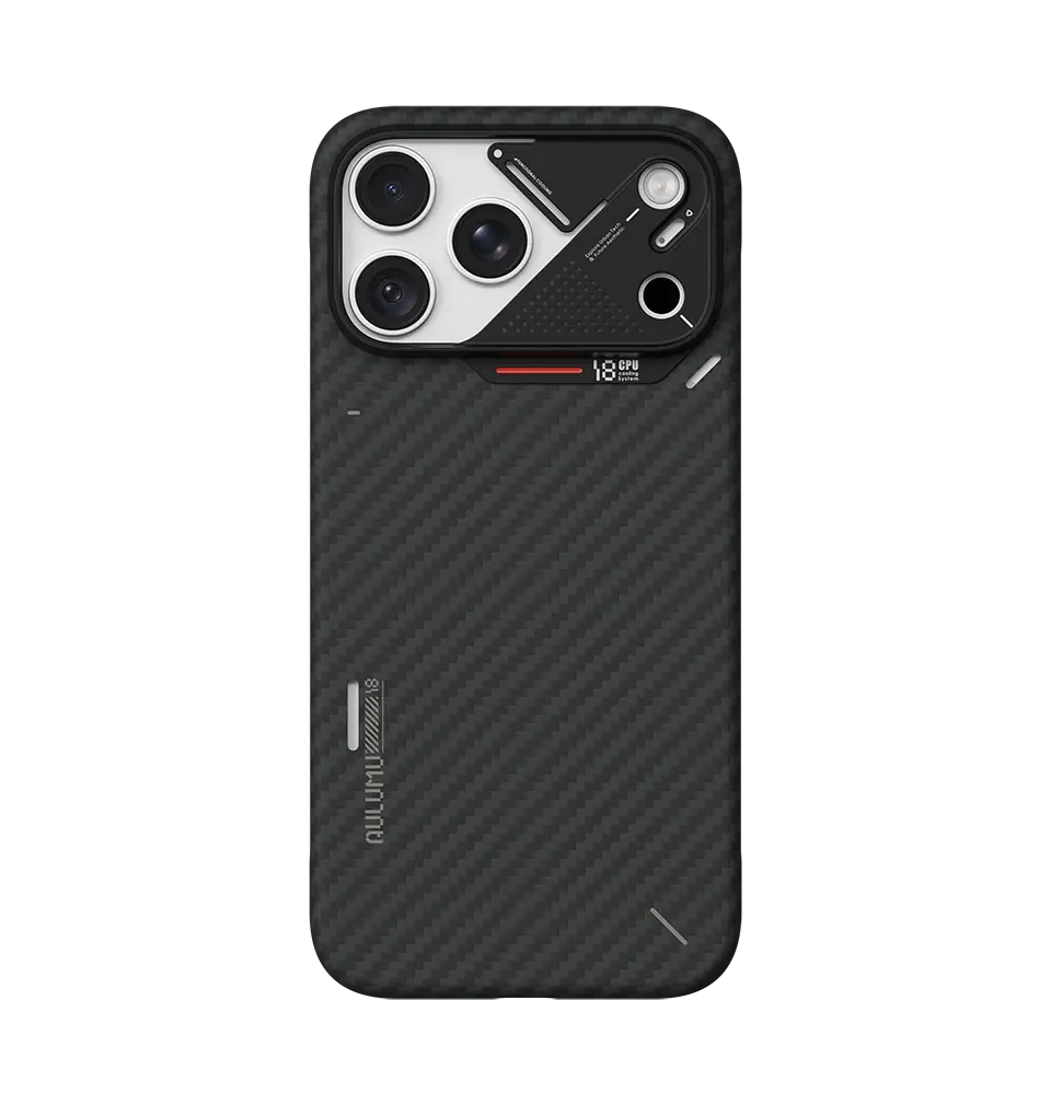 AULUMU A18 Semi Cover Aramid Fiber Case for iPhone 18 Pro Max / 17 Pro Max - Black